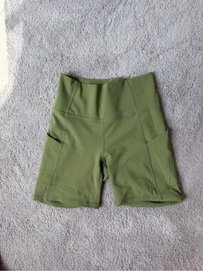 Fabletics Green 6” Biker Short